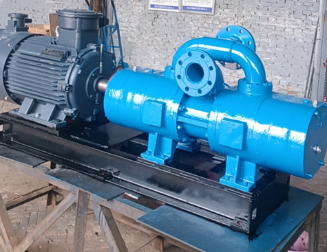 衬胶双螺杆式油气混输装置